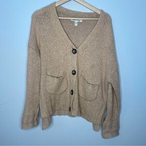 Women's urban Outfitters cardigan Tan Button-Up Sweater